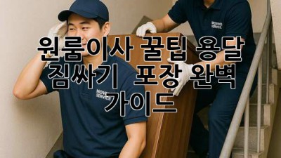 원룸이사 꿀팁🍯 용달 짐싸기 & 포장 완벽 가이드!